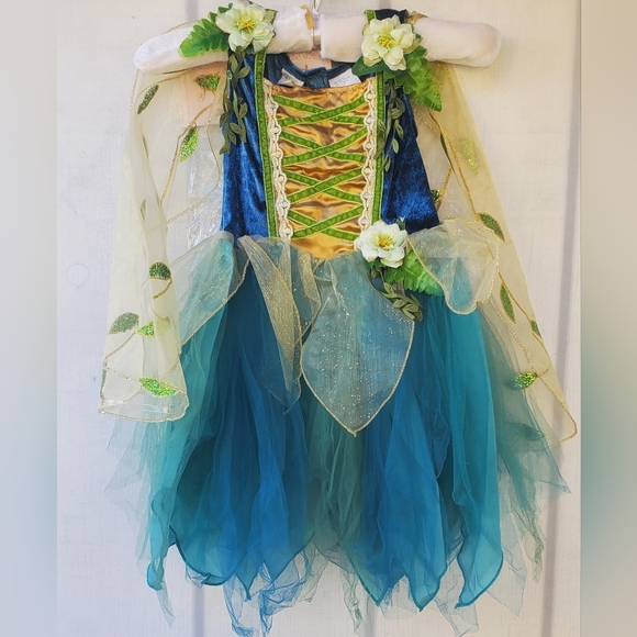 Whimsical Blue and Green Fairy Costume for Kids - Picture 3 of 10